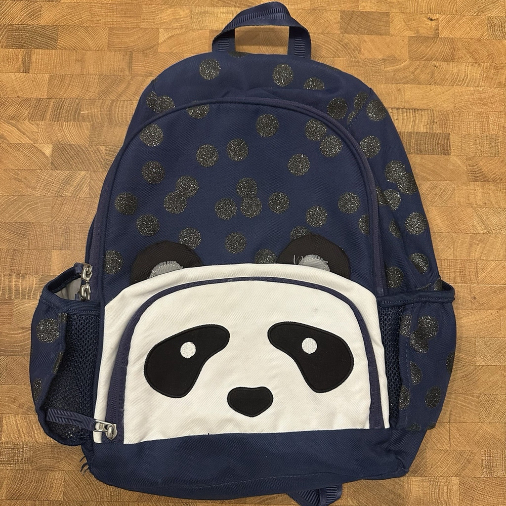 Pottery Barn Kids Mackenzie Critter Panda Backpack Navy Small